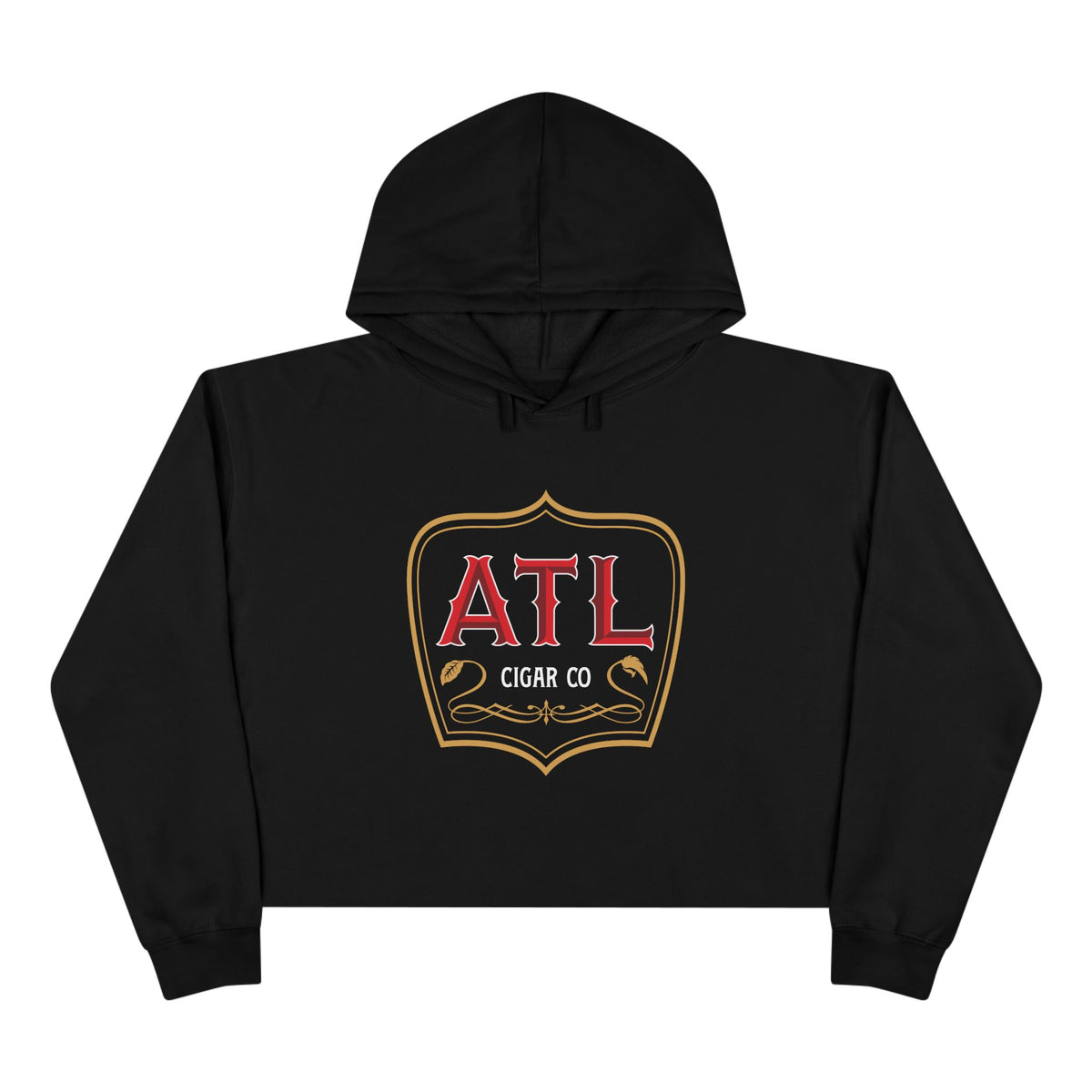 ATL Cigar Women's Cropped Black Hoodie